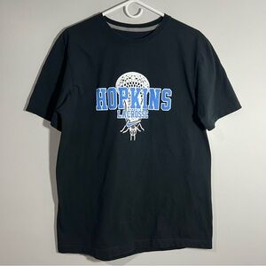 Nike Johns Hopkins Lacrosse LAX Black Blue Short Sleeve T-Shirt Mens Large